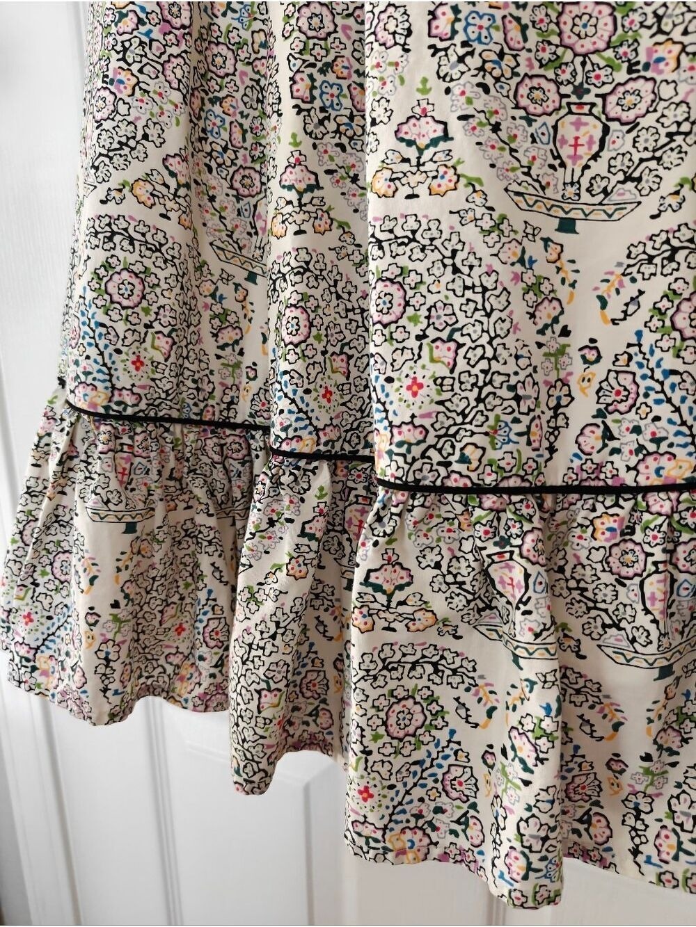 Anthropologie Girls from Savoy Halter Dress Ruffle Multi Color Print Size 2 - Picture 3 of 15